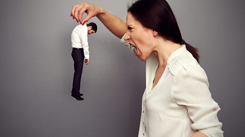 Concept,Photo,Of,Big,Boss,Screaming,At,The,Small,Subordinate